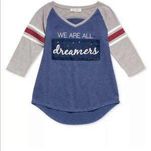 We Are All Dreamers 3/4-Sleeve T-Shirt, Big Girls